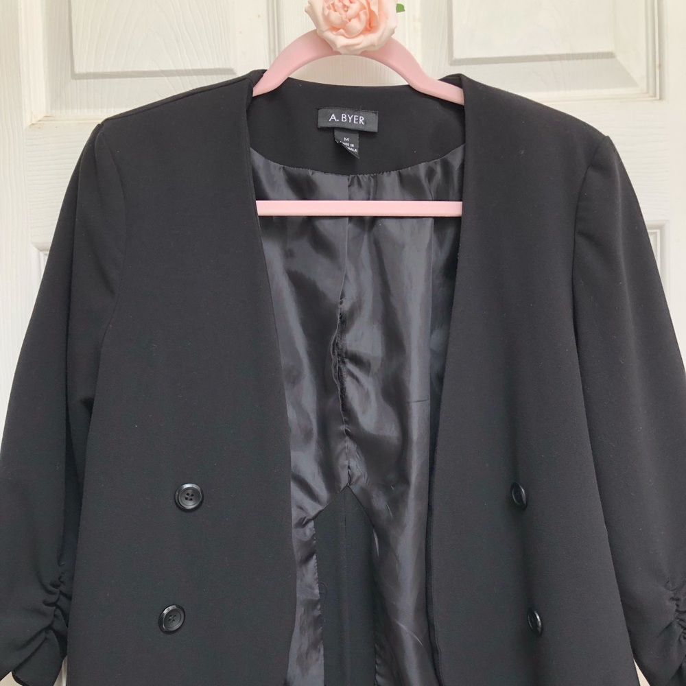Black A. Byer Cropped Blazer